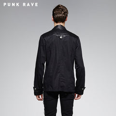 Y-564 Bamboo Fabric Denim Long Sleeve Punk Shirts For Men?-??Punk Rave Clothing