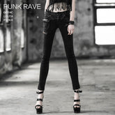 K-188 black Sexy Slim Skinny Long Punk Pants?-??Punk Rave Clothing