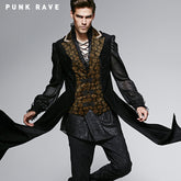 Y-572 Gentleman black And Golden Long Gothic Jackets?-??Punk Rave Clothing