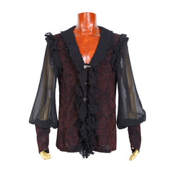 Y-577 Gorgeous Falbala Gothic Shirt With High Collar?-??Punk Rave Clothing