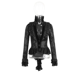 Y-579 Mechanism Pattern Long Gothic Trench Coats With Swallow Tail?-??Punk Rave Clothing