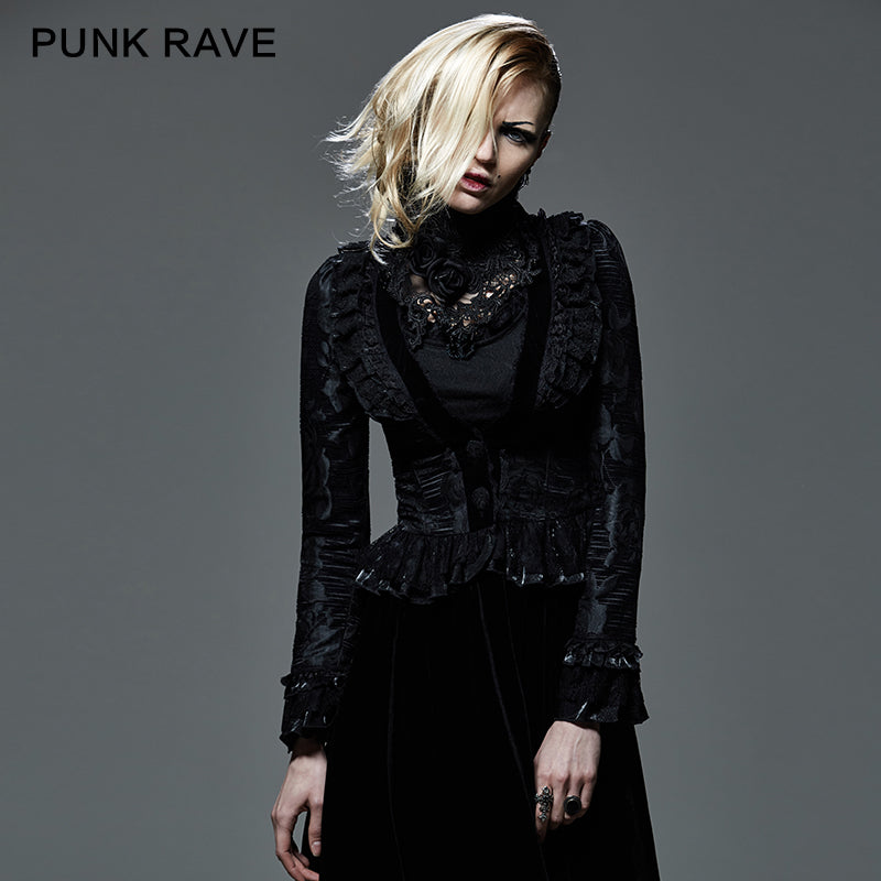 Y-579 Mechanism Pattern Long Gothic Trench Coats With Swallow Tail?-??Punk Rave Clothing
