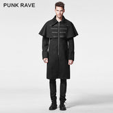 Y-580 black Cape Style Vintage Punk Trench Coat For Men?-??Punk Rave Clothing