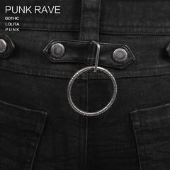 K-189 black Sexy Slim Long Punk Pants?-??Punk Rave Clothing