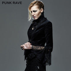 Y-583 Lace Short Gothic Coats For Women?-??Punk Rave Clothing