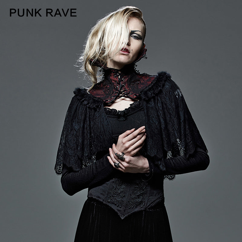 Y-586 Top Quality Embroidery Lace Sexy Cape Gothic Accessories?-??Punk Rave Clothing