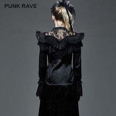 Y-587 Autumn Stylish Lace Gothic Shirt For Women?-??Punk Rave Clothing