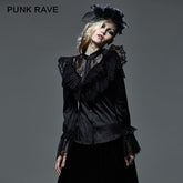 Y-587 Autumn Stylish Lace Gothic Shirt For Women?-??Punk Rave Clothing