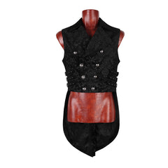 Y-596 black Lace Lapel Gothic Shirt With Bubble Long Sleeve?-??Punk Rave Clothing