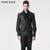 Y-600 black Embossed Pattern Gothic Vest With Swallow Tail?-??Punk Rave Clothing