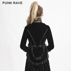 Y-614 black Lace Short Gothic Jacket With Chinese Knot?-??Punk Rave Clothing