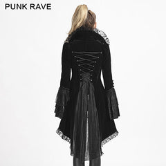 Y-622 Winter Long Flare Sleeves Gothic Trench Coats With Swallowtail?-??Punk Rave Clothing