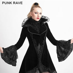 Y-622 Winter Long Flare Sleeves Gothic Trench Coats With Swallowtail?-??Punk Rave Clothing