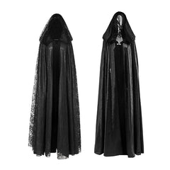 Y-629 Velvet Fabric Big Cape Gothic Trench Coats With Flower Pattern?-??Punk Rave Clothing