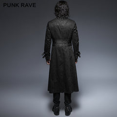 Y-633 Vampire Cool Buckle Long Punk Trench Coat For Men?-??Punk Rave Clothing
