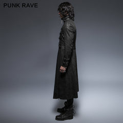 Y-633 Vampire Cool Buckle Long Punk Trench Coat For Men?-??Punk Rave Clothing