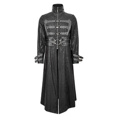 Y-633 Vampire Cool Buckle Long Punk Trench Coat For Men?-??Punk Rave Clothing
