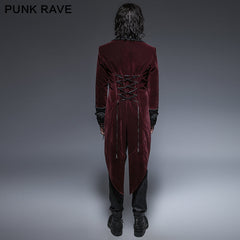 Y-635 Fashion Classical Gentle Long Gothic Jacket With Velour?-??Punk Rave Clothing