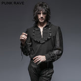 Y-639 Spring Christmas Attractive Gothic Shirt With Plate Buttons?-??Punk Rave Clothing