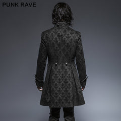 Y-640 Fashion Denim Fabric Gothic Jacket With Flower Pattern?-??Punk Rave Clothing