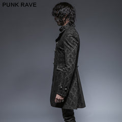 Y-640 Fashion Denim Fabric Gothic Jacket With Flower Pattern?-??Punk Rave Clothing