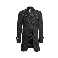 Y-640 Fashion Denim Fabric Gothic Jacket With Flower Pattern?-??Punk Rave Clothing