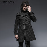 Y-640 Fashion Denim Fabric Gothic Jacket With Flower Pattern?-??Punk Rave Clothing