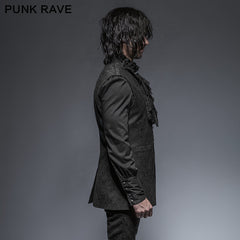 Y-642 Winter Luxury Flower Pattern Gothic Vest With Stand-up Collar?-??Punk Rave Clothing