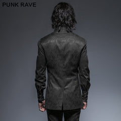 Y-642 Winter Luxury Flower Pattern Gothic Vest With Stand-up Collar?-??Punk Rave Clothing