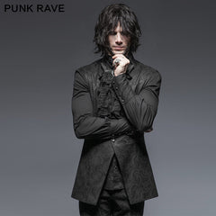 Y-642 Winter Luxury Flower Pattern Gothic Vest With Stand-up Collar?-??Punk Rave Clothing