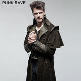 Y-654 Military Cape Style Modern Gothic Trench Coats For Men?-??Punk Rave Clothing