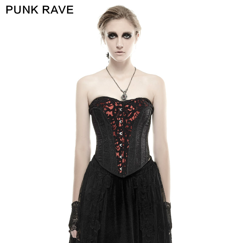 Y-657 3D Flowers Printed Sexy Gothic Accessiories Adjustable Elastic Waist Corset?-??Punk Rave Clothing