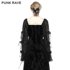 Y-663 3D Handmade Slik Gorgeous Extra Long Gothic Shirt For Women?-??Punk Rave Clothing