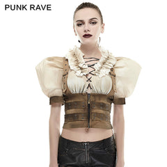 Y-669 Steampunk Sexy Skinny Punk Shirts With Roses Floral Pattern?-??Punk Rave Clothing