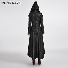 Y-676 Dark Mystery Unique Style Gothic Trench Coats With Long Hood?-??Punk Rave Clothing