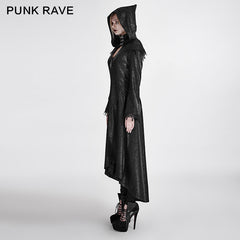 Y-676 Dark Mystery Unique Style Gothic Trench Coats With Long Hood?-??Punk Rave Clothing