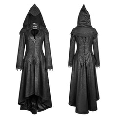 Y-676 Dark Mystery Unique Style Gothic Trench Coats With Long Hood?-??Punk Rave Clothing
