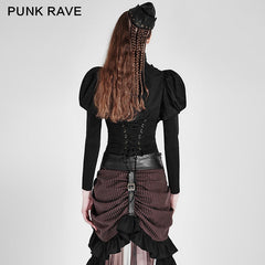 Y-681 Lantern Sleeves Lace Collar Classic Lolita With Golden Buttons?-??Punk Rave Clothing