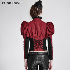 Y-681 Lantern Sleeves Lace Collar Classic Lolita With Golden Buttons?-??Punk Rave Clothing