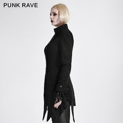 Y-682 Classical Lace Gothic Trench Coats With Perfect Stitching?-??Punk Rave Clothing
