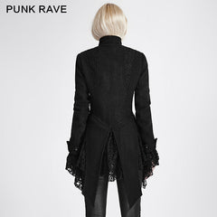 Y-682 Classical Lace Gothic Trench Coats With Perfect Stitching?-??Punk Rave Clothing
