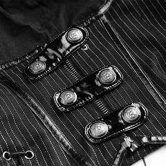 Y-686 Vertical Stripes Shaped Punk Vest For Ladies?-??Punk Rave Clothing