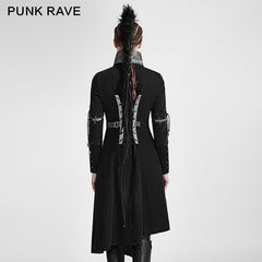 Y-689 Asymmetric Hem Vintage And Modern Punk Jacket With High Collar?-??Punk Rave Clothing
