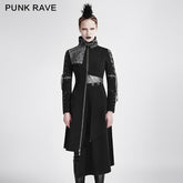 Y-689 Asymmetric Hem Vintage And Modern Punk Jacket With High Collar?-??Punk Rave Clothing
