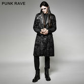 Y-692 Fashion Military black Long Gothic Coat With Printing Pattern?-??Punk Rave Clothing