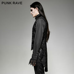 Y-696 Gorgeous Fake Two Pieces Gothic Military Jackets With Lace Weaving Pattern?-??Punk Rave Clothing