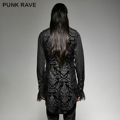 Y-696 Gorgeous Fake Two Pieces Gothic Military Jackets With Lace Weaving Pattern?-??Punk Rave Clothing