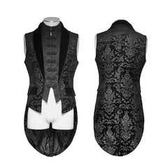 Y-696 Gorgeous Fake Two Pieces Gothic Military Jackets With Lace Weaving Pattern?-??Punk Rave Clothing