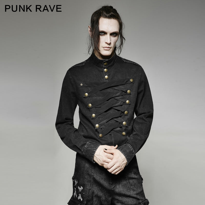 Y-698 Smooth Majesty Vintage Punk Shirts With Multi-breasted?-??Punk Rave Clothing