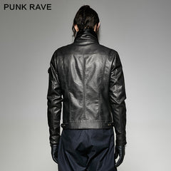 Y-701 black Short Vintage Punk Jacket For Men?-??Punk Rave Clothing